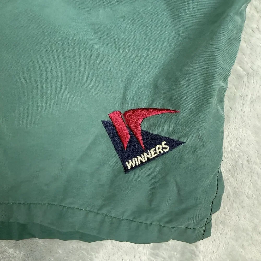 Winners Colorblock Swim Trunks Shorts Vintage 90s Teal Purple Red Medium